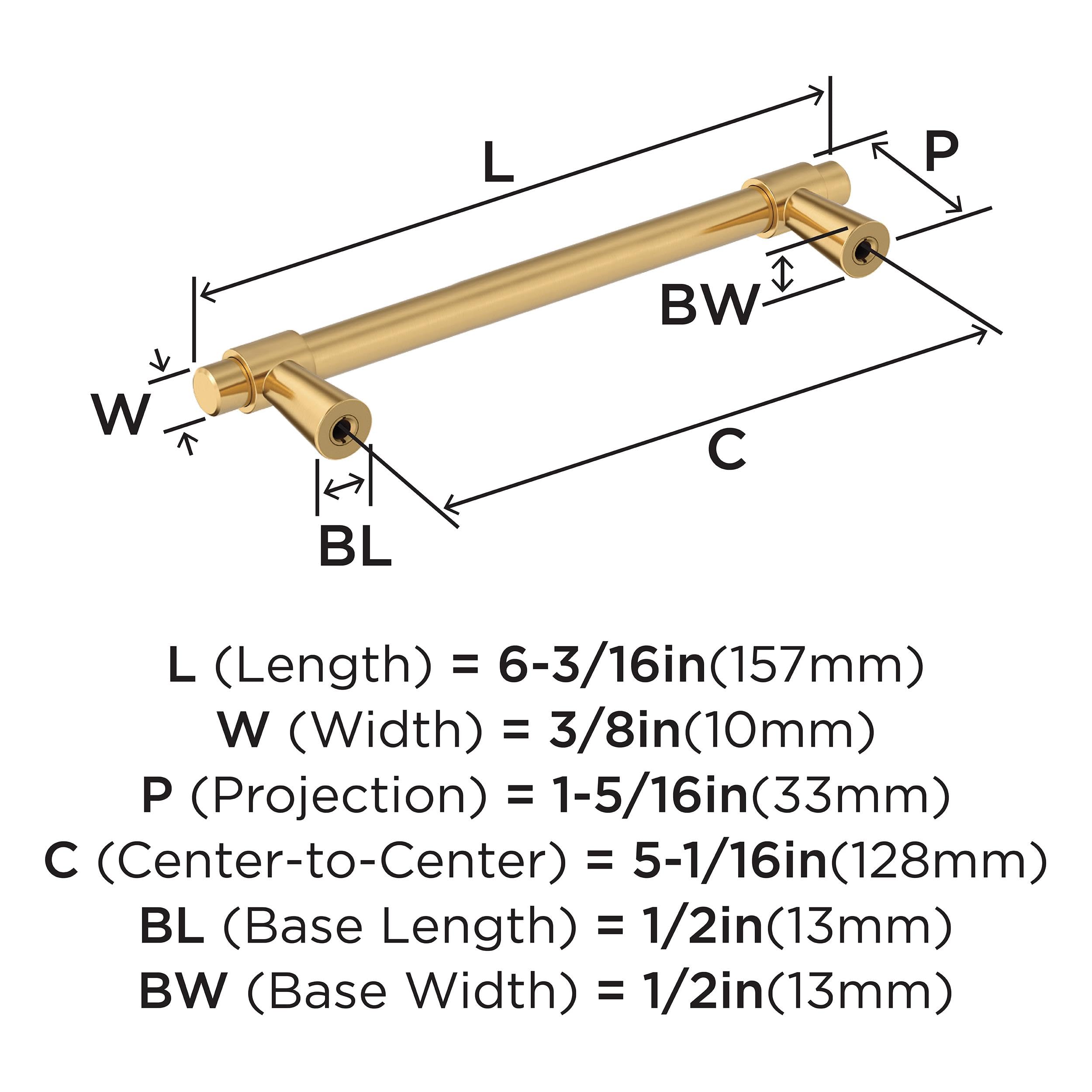 Amerock, Champagne Bronze, 5-1/16 in. Center-to-Center - Image 4
