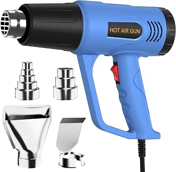 Heat Gun for Crafting,Dual Temperature ControlI 572F & II1112F Heat Gun for Shrink Tubing, Vinyl And Resin, Fast Heating, Pistola De Calor with 4 Nozzles, Ideal for DIYers and Professional Trades