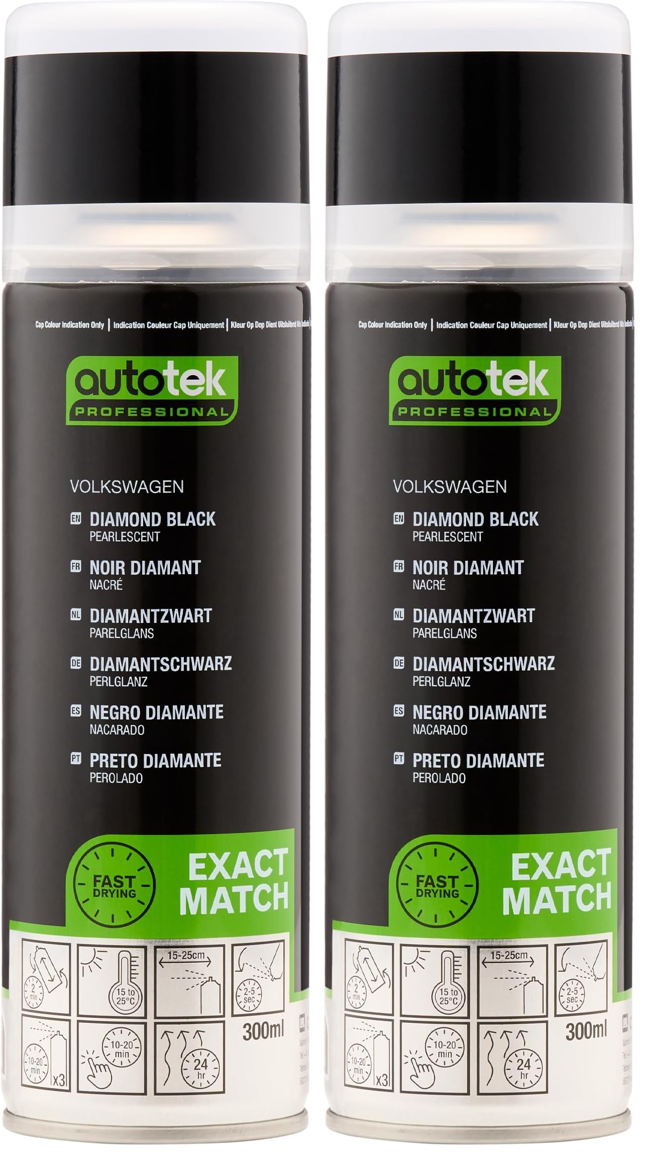 Peinture voiture aérosol exact match Volkswagen Diamond Black anti-imperfection