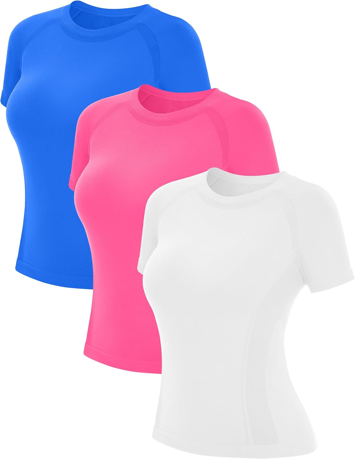MathCat Short Sleeve Workout Tops for Women,Workout Shirts for Women,Seamless Yoga Athletic Shirts Gym Running Shirts
