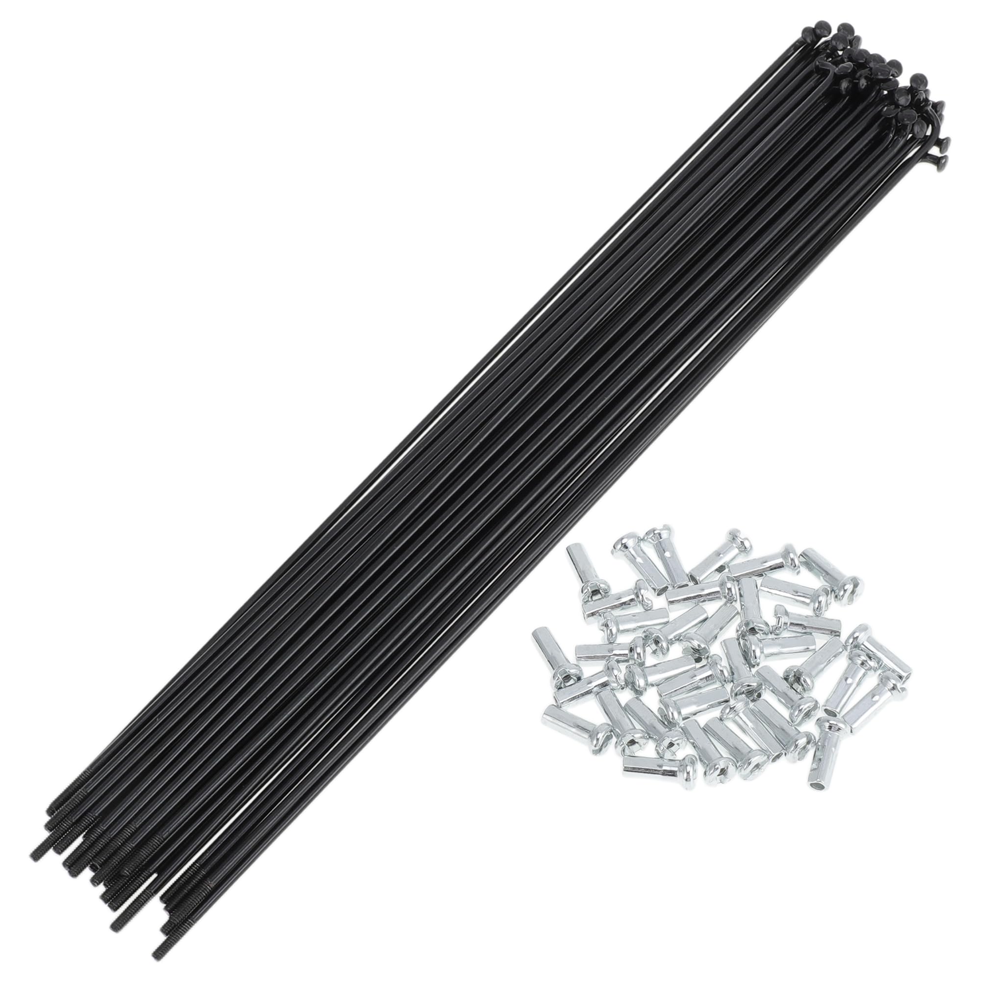 TUCKBOLD 36 Set 14G Bicycle Spokes 225mm Bike Wheel Spokes Carbon Steel Black