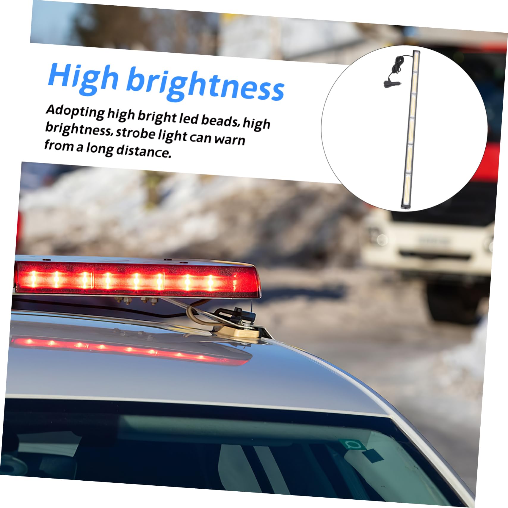 Cabilock Luz Estroboscópica Amarilla para Coche y Vehículo Industrial | Aleación de Aluminio, Pc, Cobre, Abs y Goma, Alta Luminosidad, Ligera, Instalación Sencilla