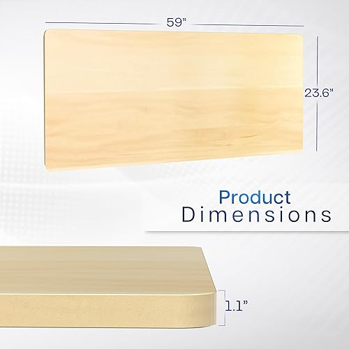 Vista 179 de VIVO DESK-TOP60G - Mesa universal de una pieza de 60 x 24 pulgadas, color gris oscuro, para marcos de escritorio estándar y sentados a pie, altura