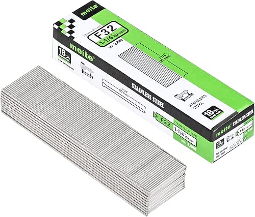 meite 18 Gauge Stainless Steel Brad Nails, 1-1/4 Inch 18GA