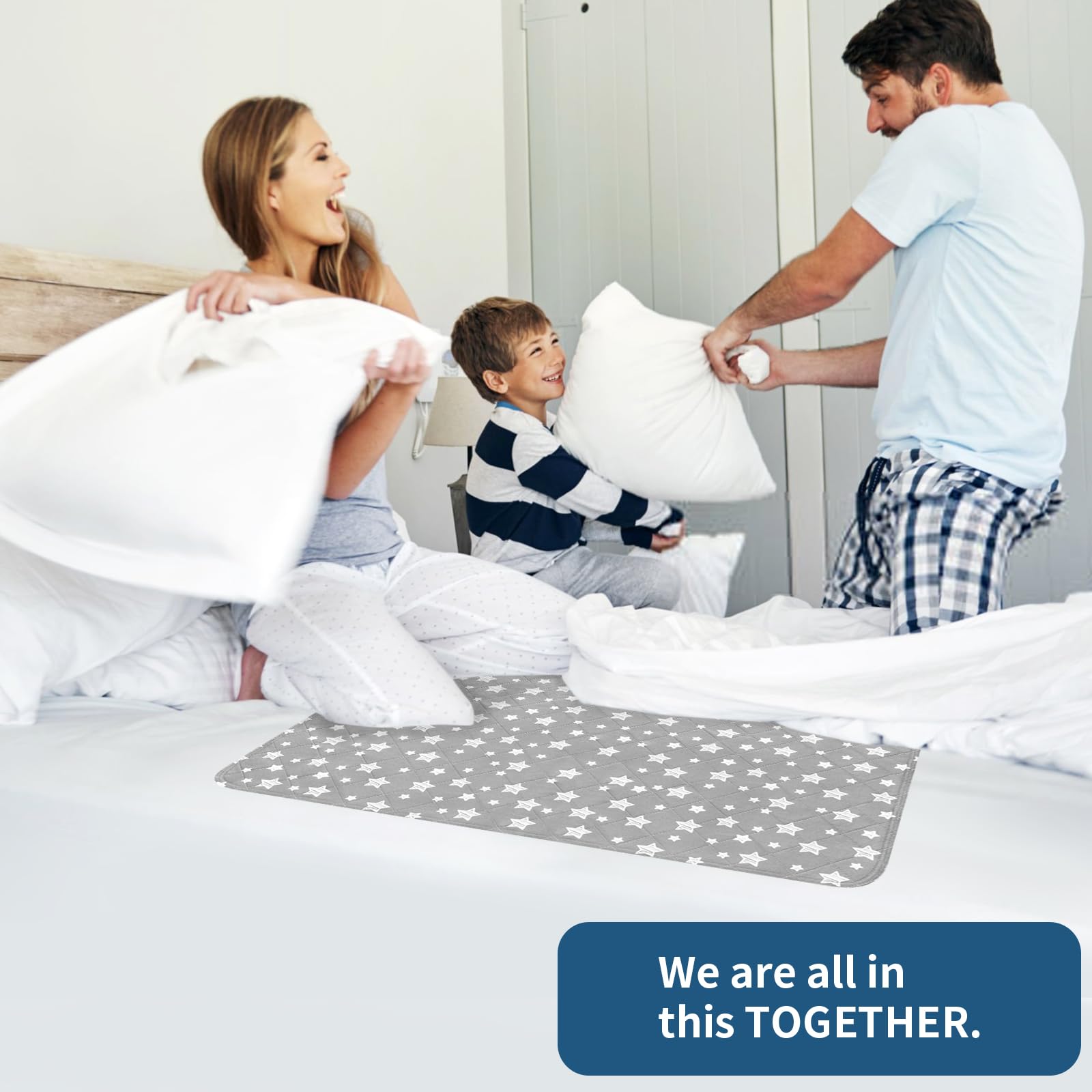 Almohadillas de cama impermeables lavables, absorbentes antideslizantes para incontinencia, almohadillas lavables para orina para perros, protector de colchón impermeable para personas mayores, niños,