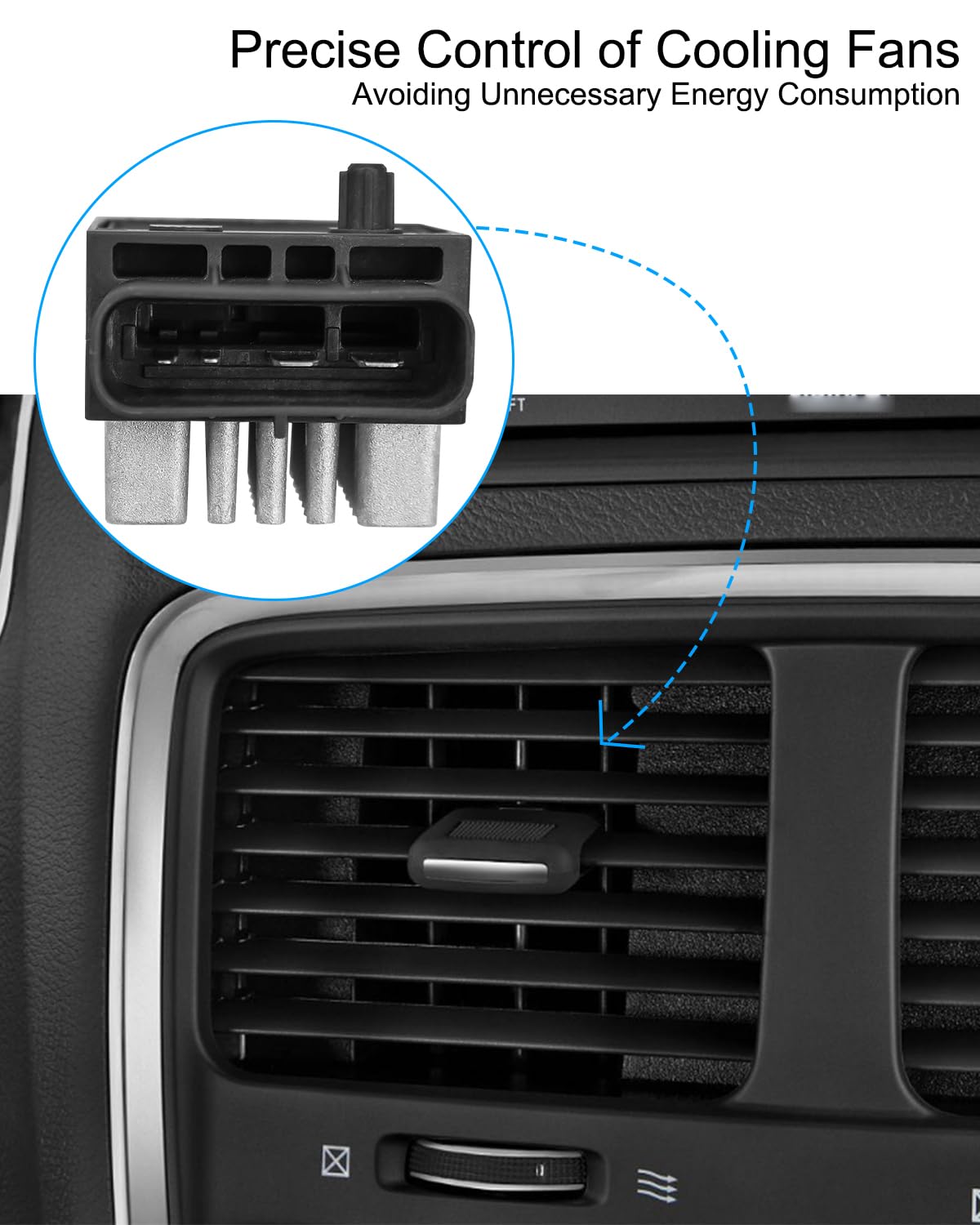 Engine Cooling Fan Relay Fit for Chrysler Town & Country Jeep Liberty Wrangler Dodge Caravan, Electric Radiator Fan Relay Replace 902-310 68023333AA 68041017AB