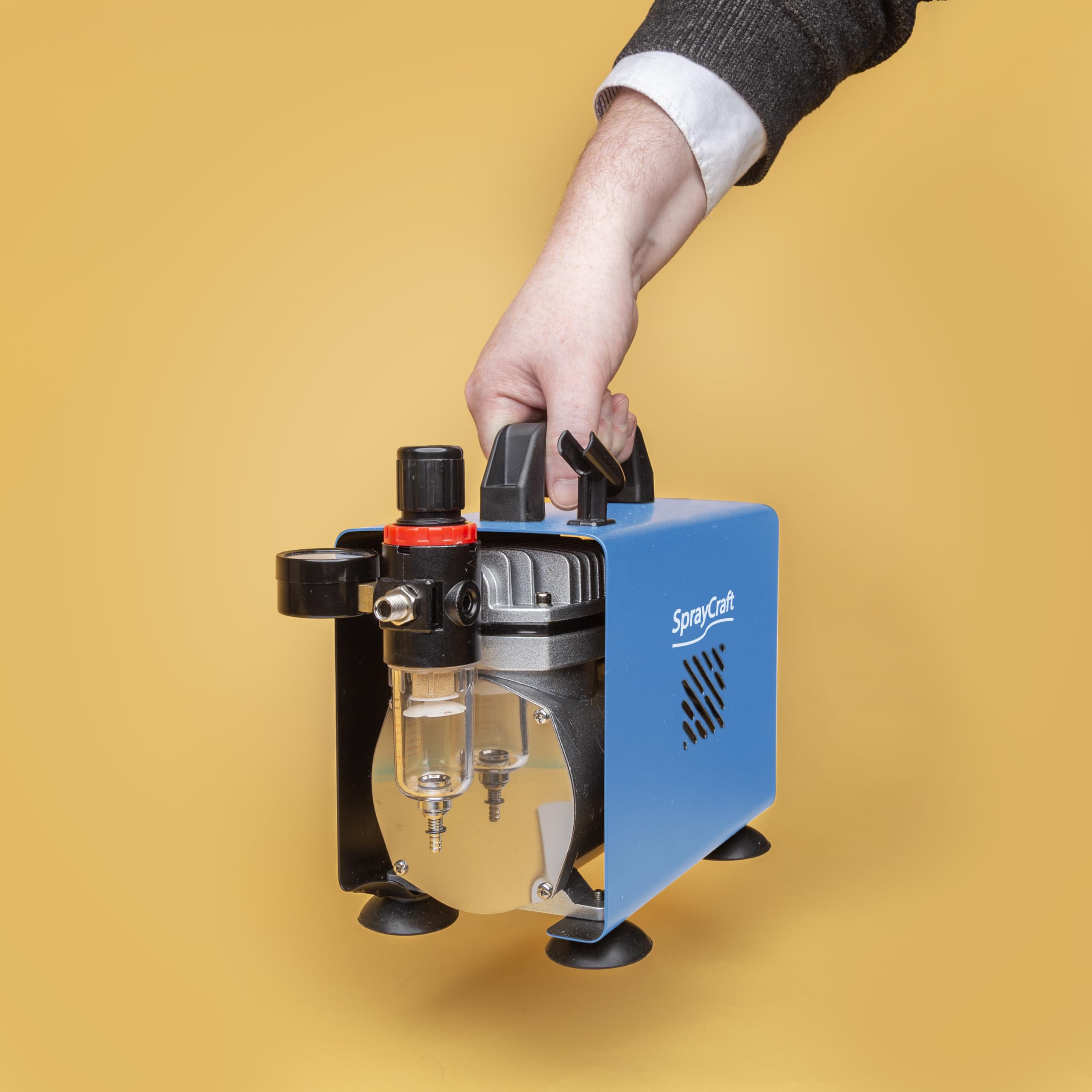 Compressore aerografo SP2100, compatto e silenzioso, 58 psi, auto-start/stop, per aerografia, modellismo, arte e artigianato