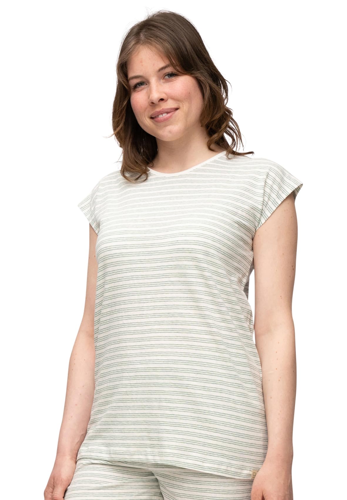 Leinen-anteil, Gots-Zertifiziert Camiseta de Pijama para Mujer