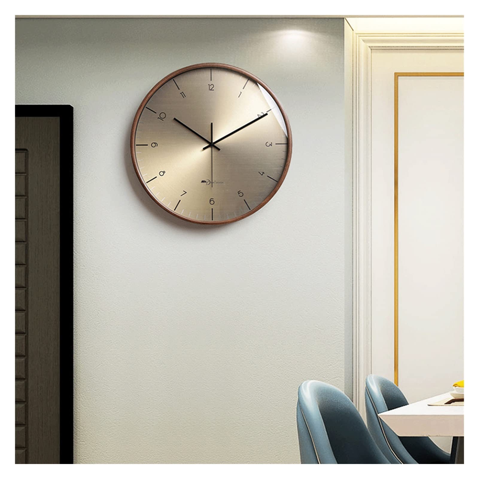 Orologio da parete moderno, design al quarzo silenzioso per la decorazione della casa, elegante ed elegante accento per soggiorno, orologio da 30,5 cm da appendere alla parete