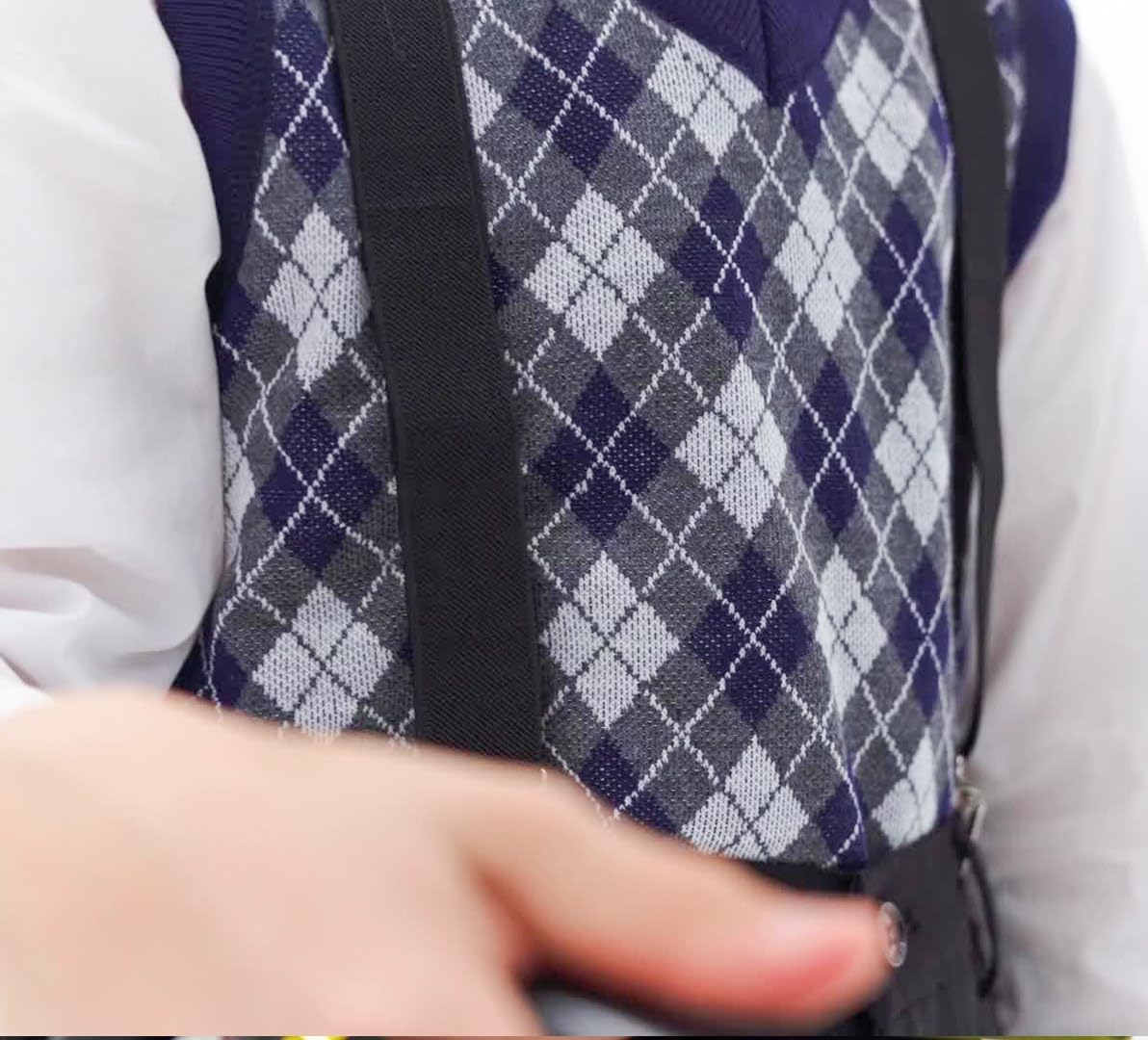 Kids 100 Days of School Costume for Boys - Halloween Old Man Costume Hat Glasses and Grandpa Vest Set for Child - Image 6