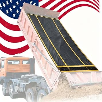 Heavy Duty Dump Truck Mesh Tarp 7x22 ft, Black Breathable Tarps for Truck Bed & Trailer - Enhanced Version with 4 Stability Straps, 6" Pockets, Tear-Resistant Double Stitching & Brass Grommets