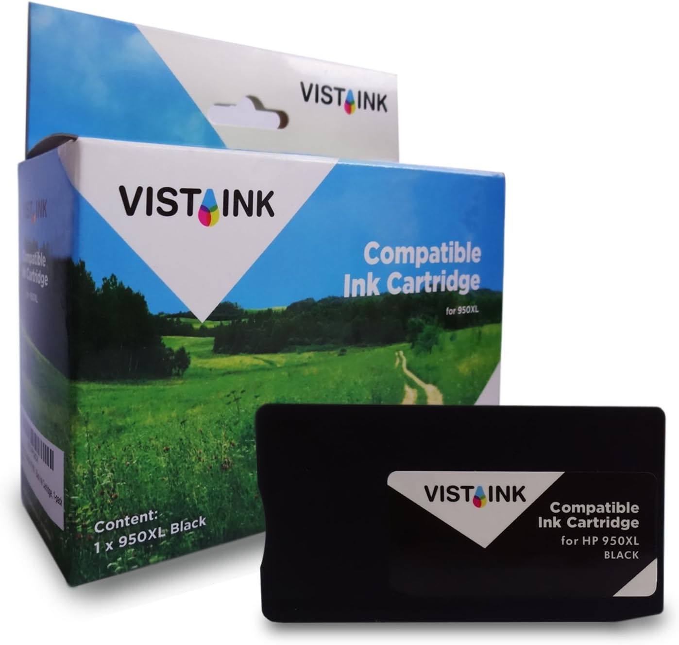 Vista Ink Compatible 950XL Ink Cartridge High Yield Black 950XL HP Replacement for Compatible Printers - 2,500 Page Yield - Ideal for Black and White Printing - 1 Pack