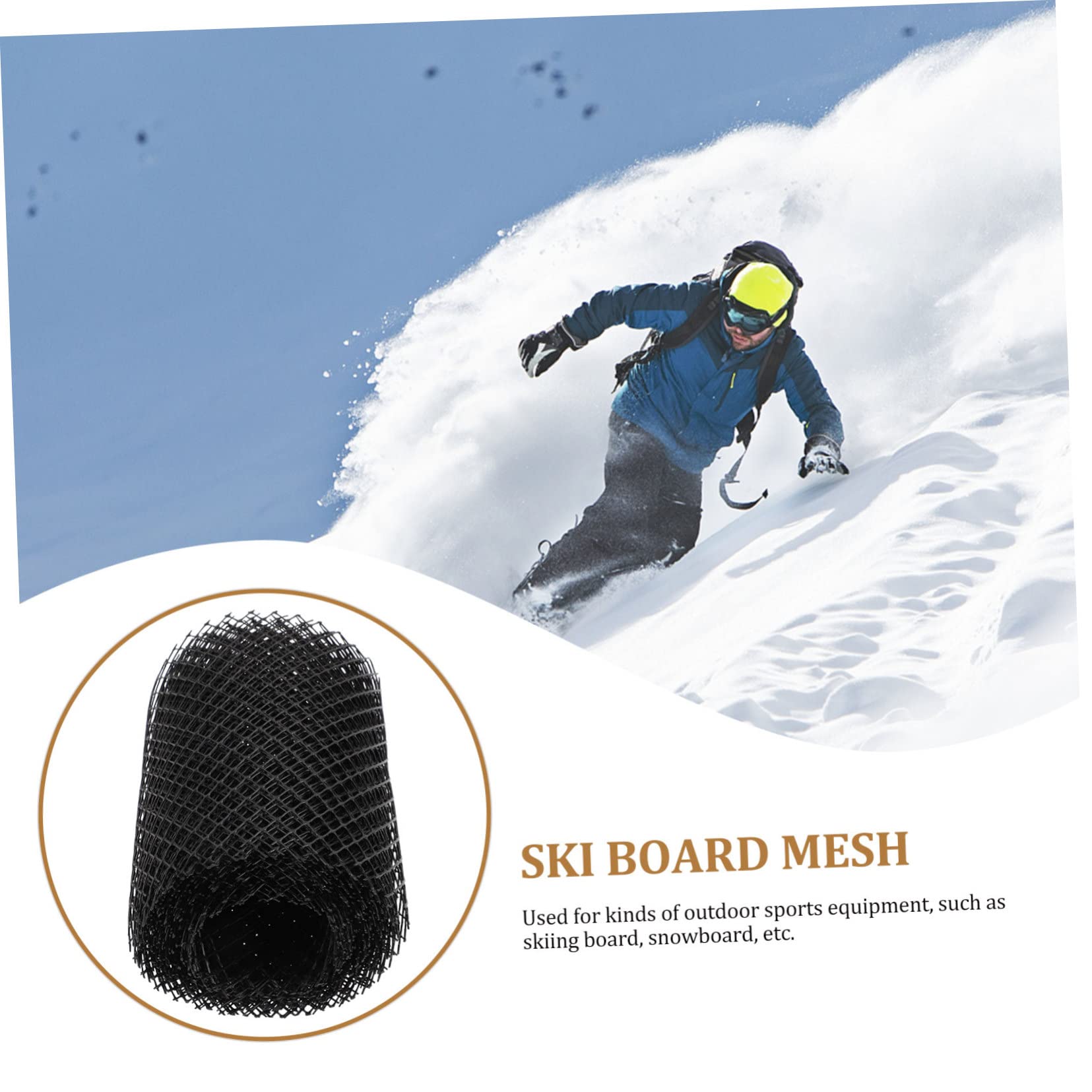 Holibanna 1Roll Snowboard Protective Mesh Wear Resistant Sticking Ski Skin Prevents Freezing Extends Equipment Temperatures