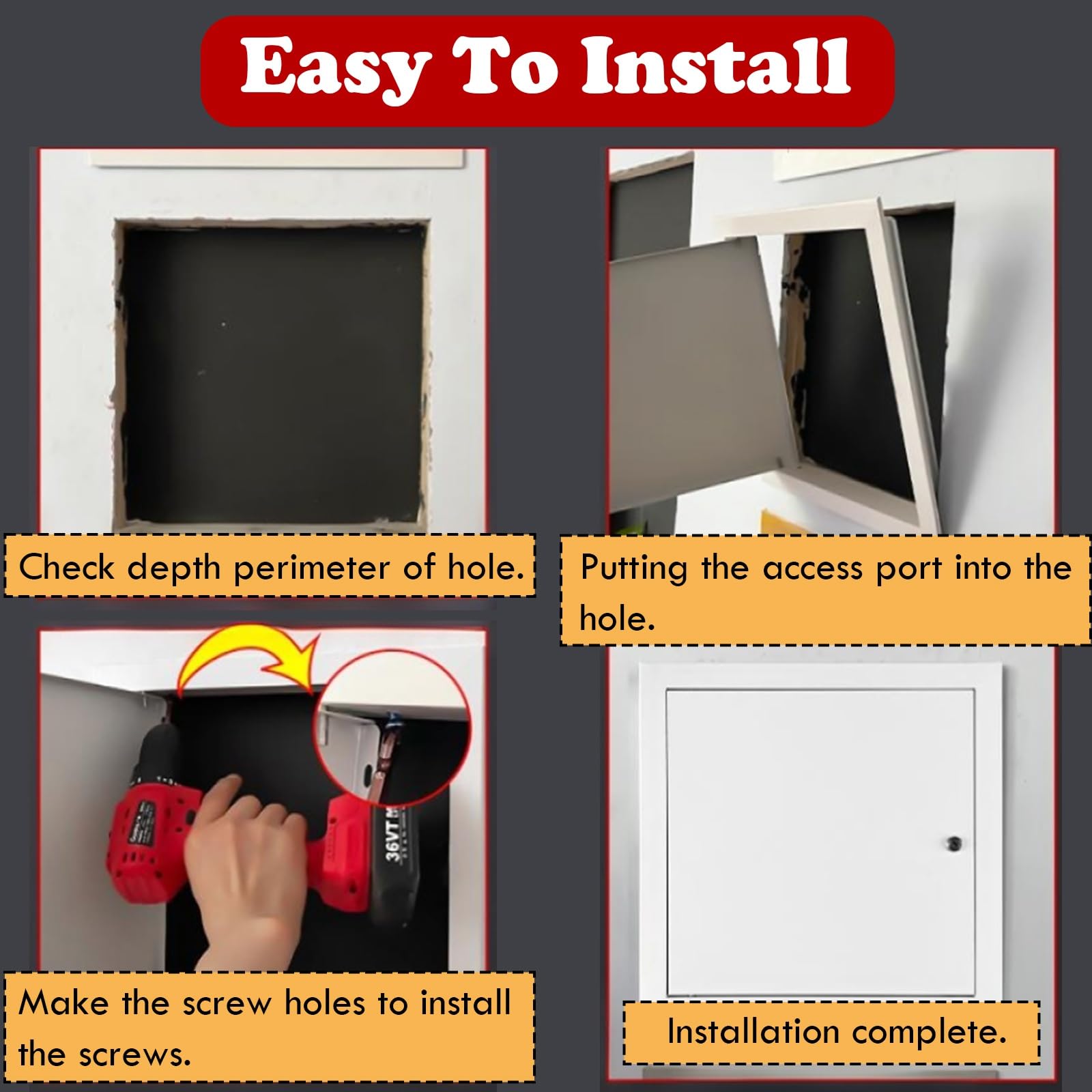 AMUFJJ Trampilla Pladur Puerta De Acceso con Marco, Placa Cubierta para Orificio Pared Empotrada/Paneles Inspección Impermeables, Puertas Revisión Paneles Yeso(30x90cm (12x36in))