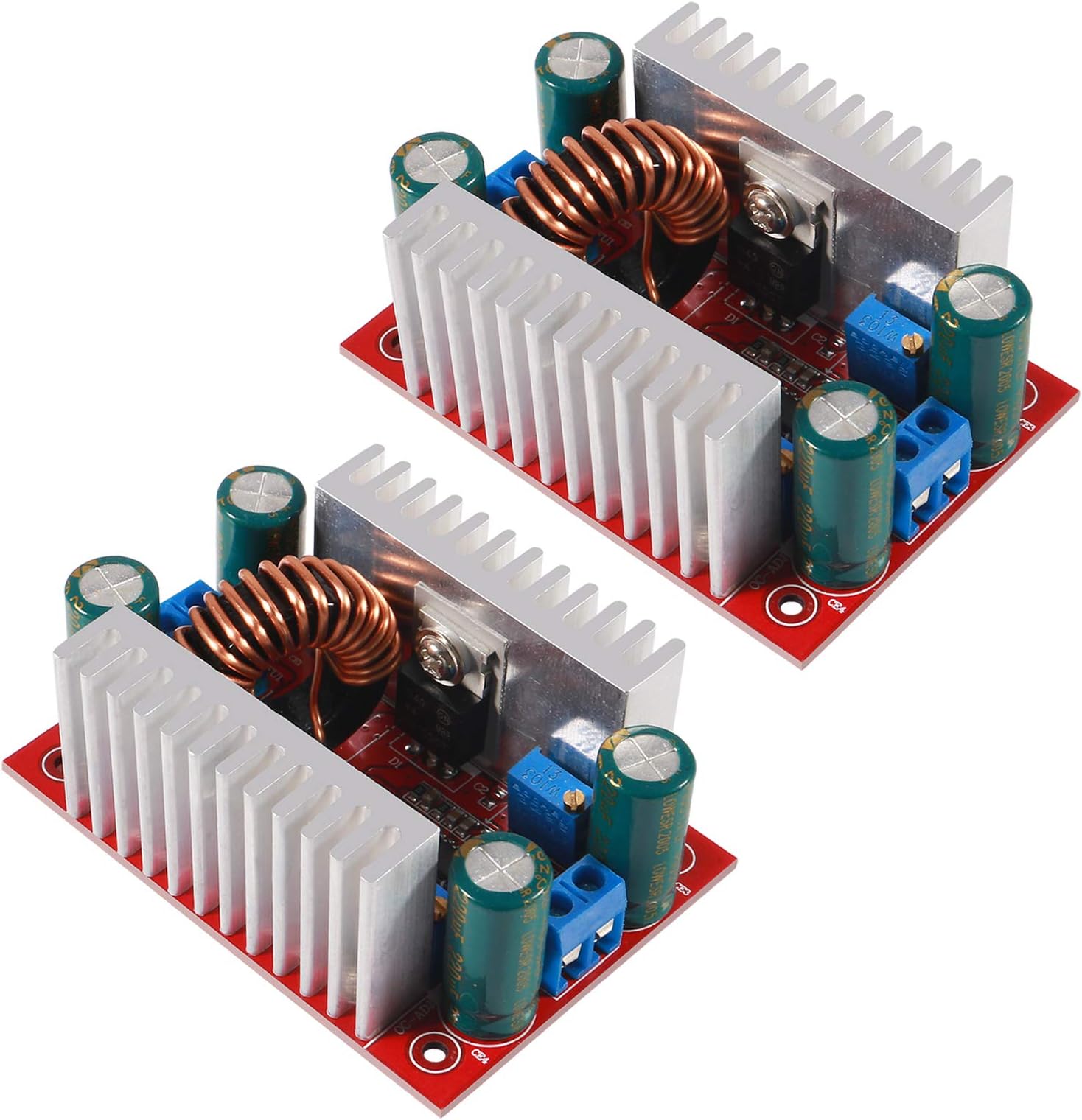 AITRIP 2pcs, DC 400W 15A Power Supply LED Drive,Boost Module, DC-DC Step-up Converter Board 400W Boost Converter Power Inverter Module 8-50V to 10-60V for Electric Equipment and Digital Products