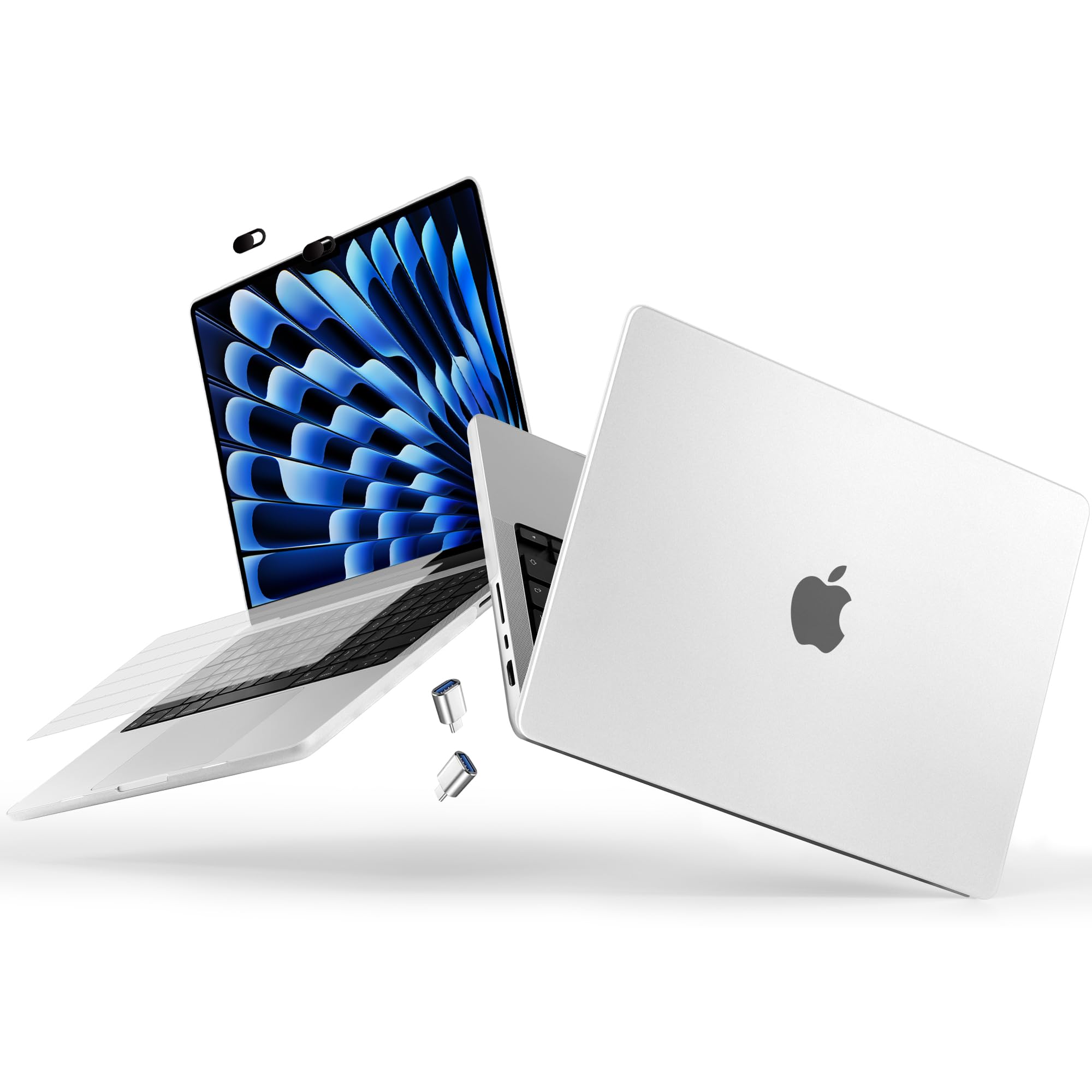 Loyrina Compatible with M4 M3 M2 M1 MacBook Pro 14 inch Case 2024 2023 2021 A3112 A3401 A3185 A2918 A2992 A2779 A2442 Pro/Max,Ultra-Thin Case with Retina XDR Display & Touch ID, Transparent