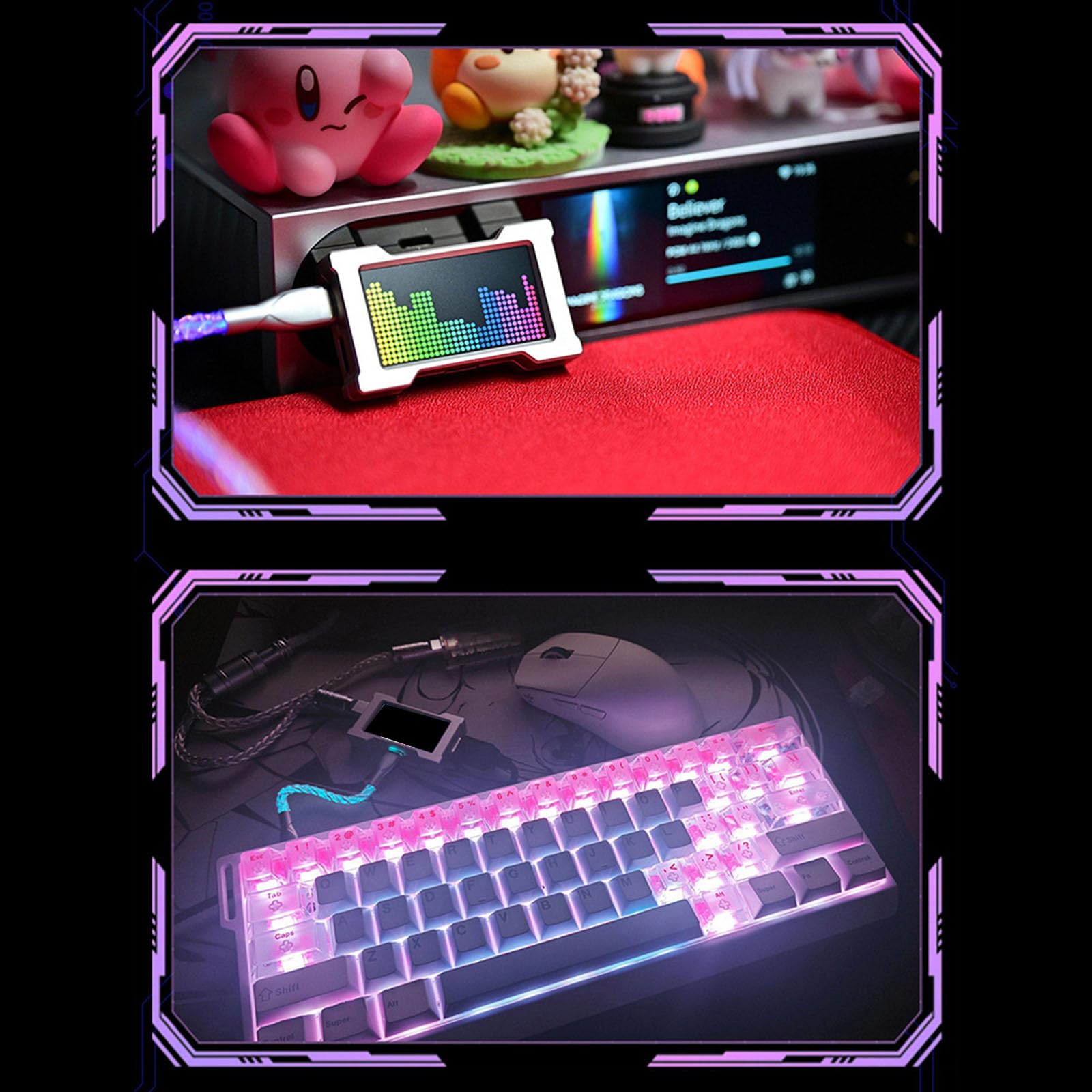 Gaming USB Hub, 2 bis 3 Ports, unabhängige Stromversorgung, mit Bildschirm Ersatz für Gaming Datenübertragung, Zubehör, Zubehör, USB