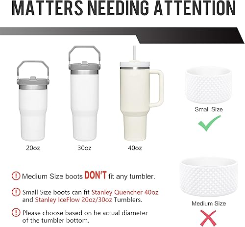 Miniatura 6 de GLINK Bota de botella compatible con Hydro Flask, Stanley y otros, botella de agua de silicona, bota flexible antideslizante con textura de