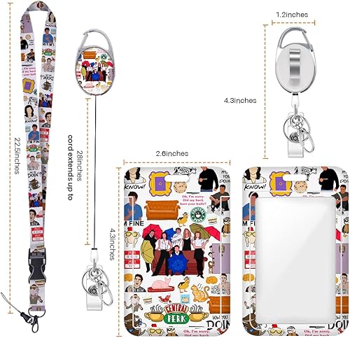 Miniatura 2 de Soporte para tarjetas de identificación con cordón, carrete retráctil, divertido programa de televisión, mercancía para fanáticos, regalos de
