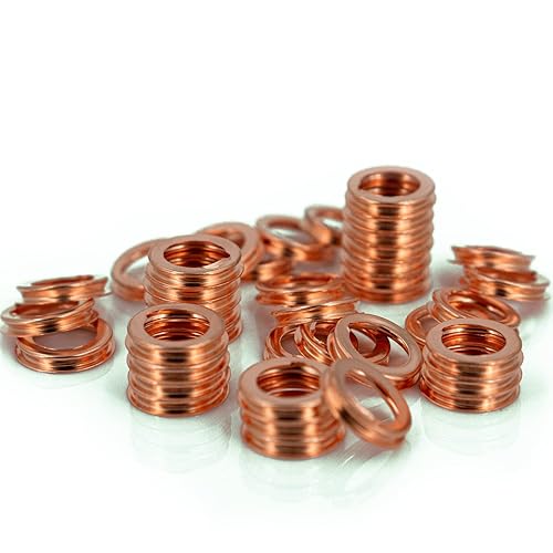 20 juntas de tapón de drenaje de aceite, arandela de trituración de cobre 11026-JA00A para NissanInfiniti, anillo de sellado, piezas automotrices