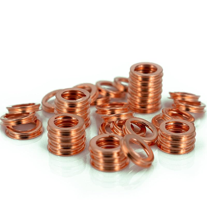 Junta de cobre para bujão de dreno de óleo KeeRoarin 11026-JA00A para Nissan e Infiniti – Kit com 20 unidades