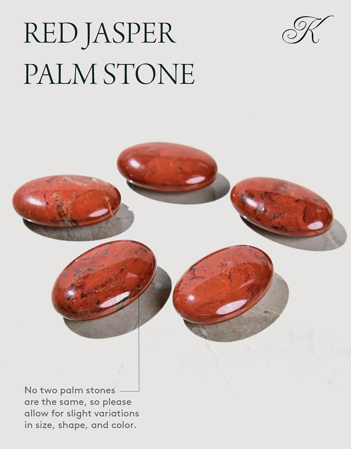 KALIFANO Palm Stone with Healing & Calming Effects - AAA+ Grade High Energy Worry Stone with Information Card - Reiki Crystal Used for Courage (Family Owned and Operated) - Image 4