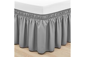 Queenly Comfort: 15-Inch Grey Queen Bed Skirt