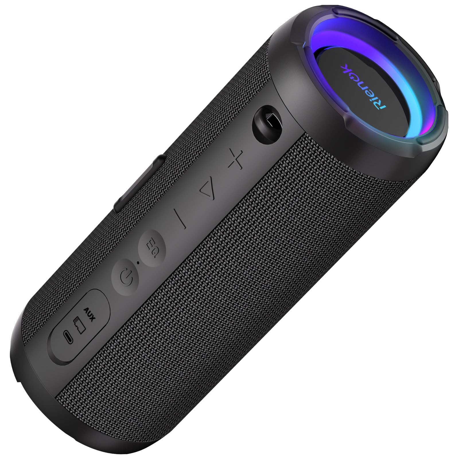 RIENOK 40 W Bluetooth Speaker, Music Box with EQ Mode, 30 Hours Runtime, Bluetooth 5.3 with RGB Lighting, Support TF Card, AUX with Bass for Party, Garage, Garden, Camping, Outdoor