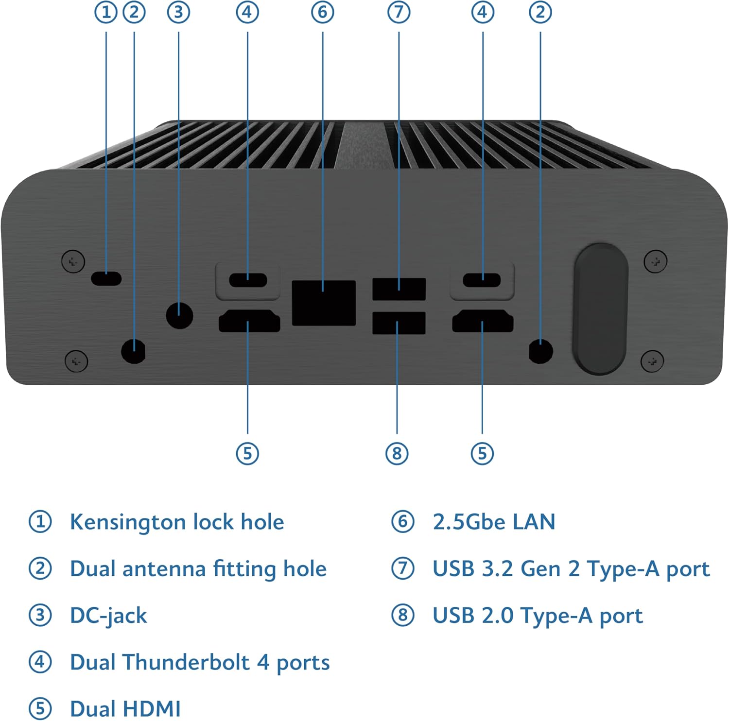 Akasa Newton RC, Designed for ASUS NUC 14 Pro (Revel Canyon) Core™ i3 and Core™ i5/i7 with vPro, Aluminium Silent Mini Fanless Case, Support 2.5" SATA HDD/SSD and VESA Mounting, A-NUC105-M1B