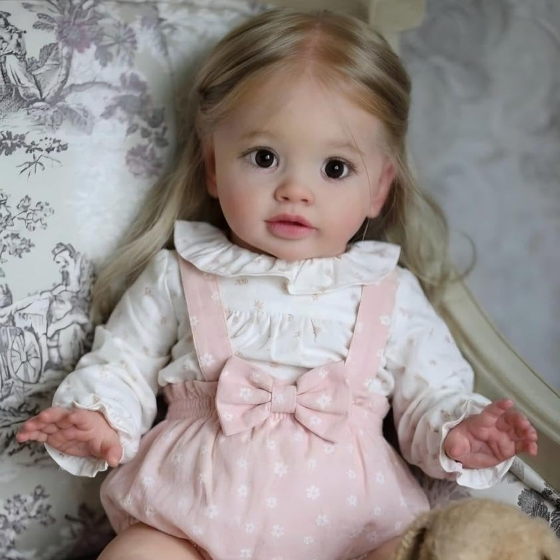 Lonian 26 Inch Big Reborn Doll Lifelike Dolls Set (Brown eyes)