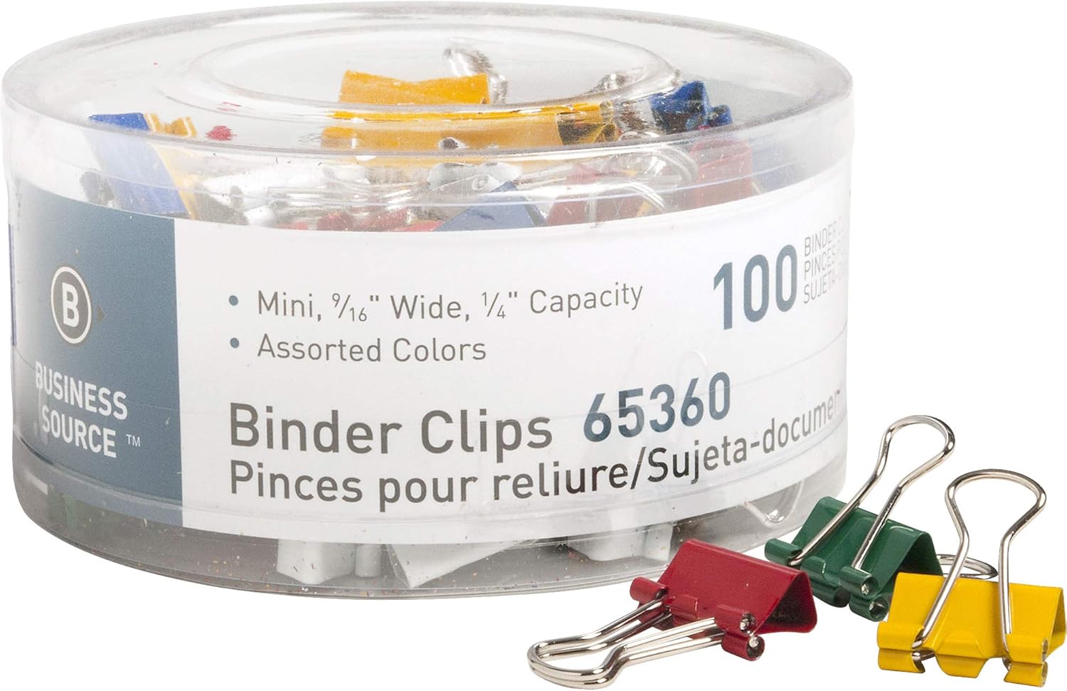 Business Source Binder Clips Binder Clip, Mini 9/16 (65360) : Office Furniture : Office Products