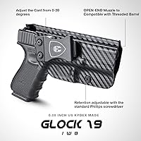 Vista 2 de WARRIORLAND IWB Funda de fibra de carbono compatible con G1719, G4343X, G2CG3C, G3, Hellcat, LC9, Security 9, LCP 2, LCP 380, Kimber Micro 9