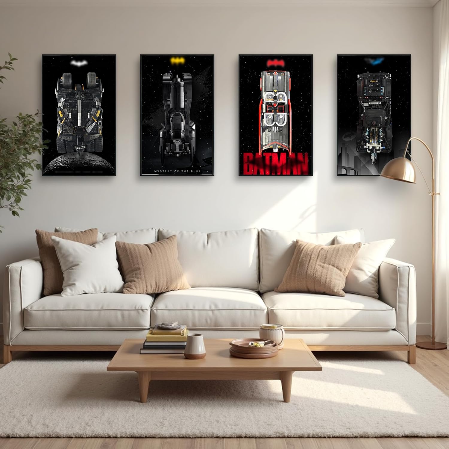 WETCEAOM Display Wallboard for Lego Technic The Batman – Batmobile 42127 Model Car, Compatible with Lego Batman, Gift Ideas for Lego Car Wall Mount Enthusiast, Size:19.7X 31.5in