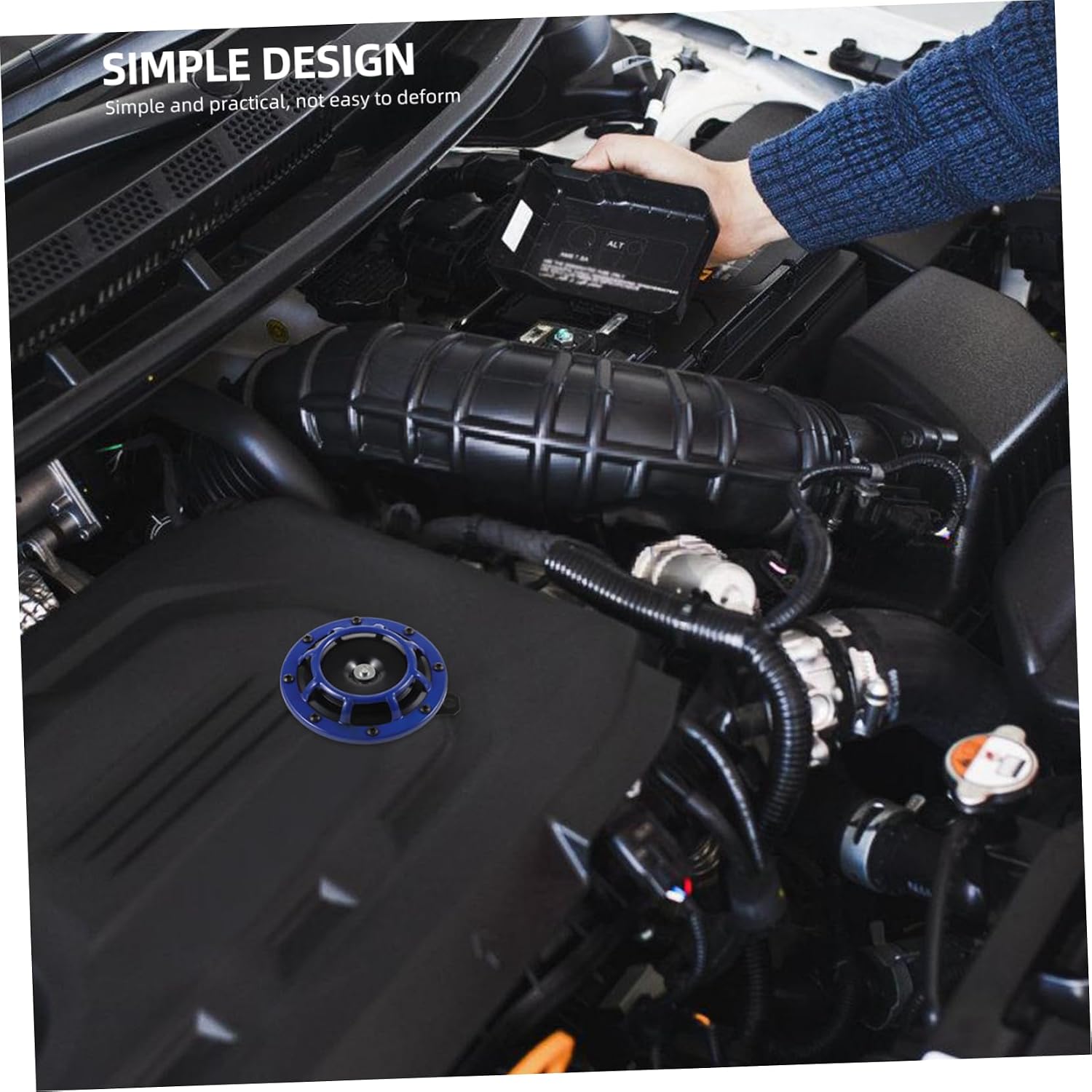 2pcs Waterproof Car Speaker with Sound Metal Blue