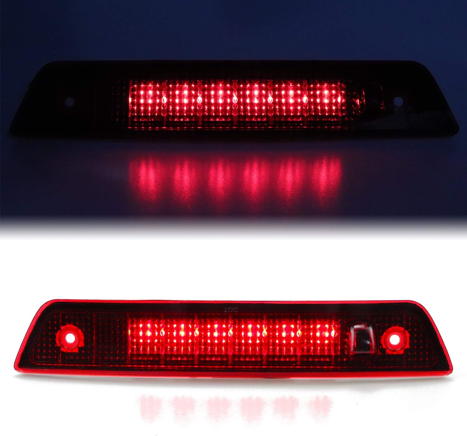 Red Lens Third Brake Light High Mount Stop Light Brake Lamp Fit for Jeep Grand Cherokee Truck Pickup 2005-2010