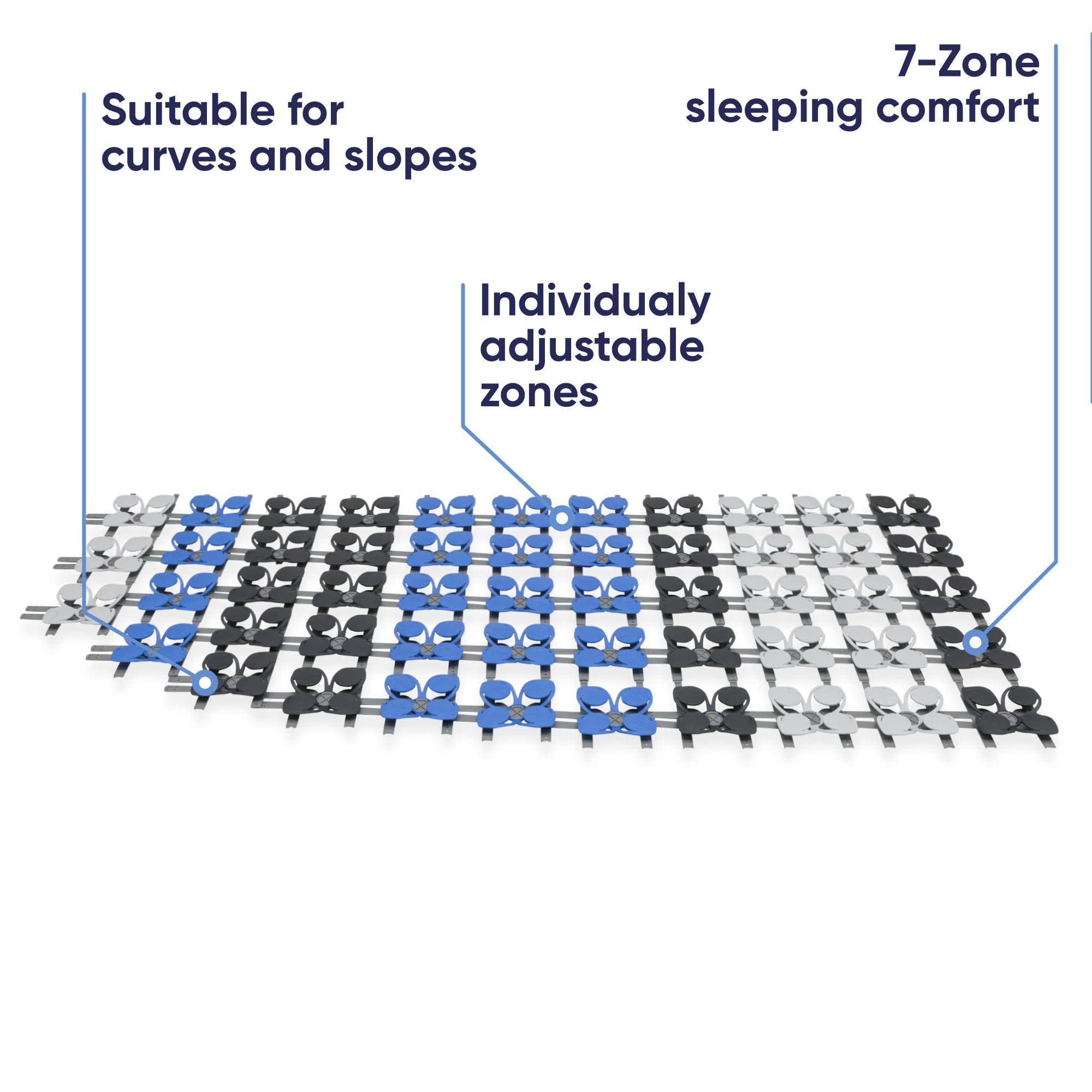 CubeSleep System łóżka CUBEcamp zestaw | system do spania w podróży | System stelaża pod materac o różnym zastosowaniu (70/80 x 200 cm)