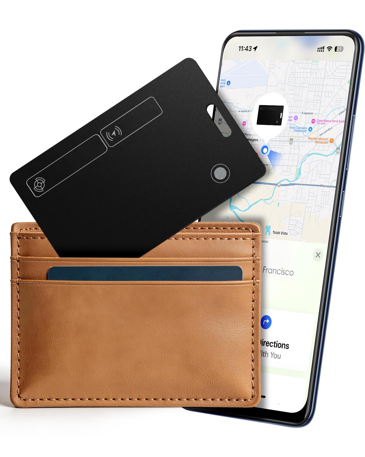 tracker wallet　Btype Wallet Tracker Card, Compatible with Apple Find My & Google Find