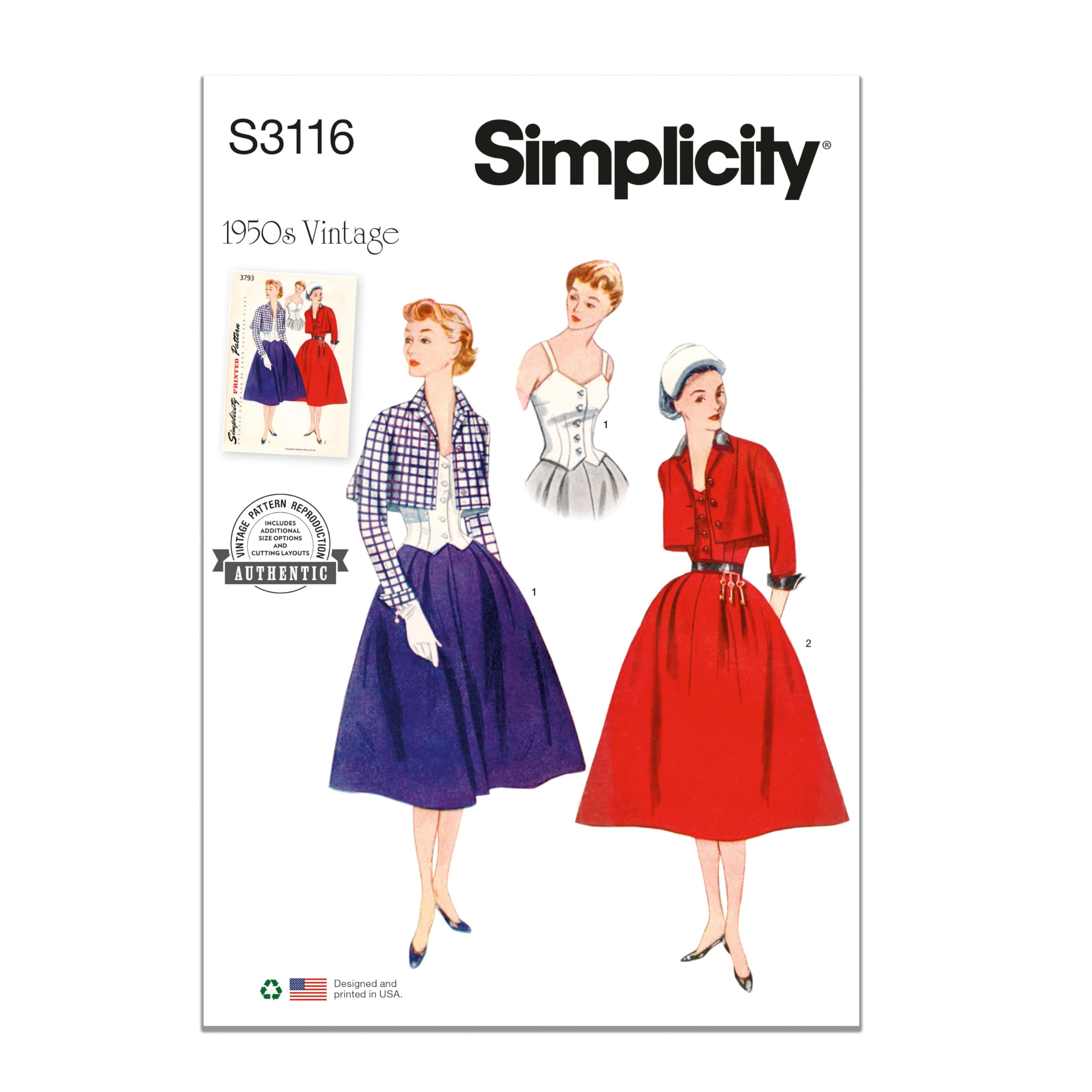 Patron corsage et boléro Simplicity SS3116K5