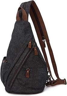 Canvas Bag - Small Crossbody Backpack Shoulder Daypack Casual Daypack for Men and Women, Crossbody Bag Sling Backpack for Travel Hiking
