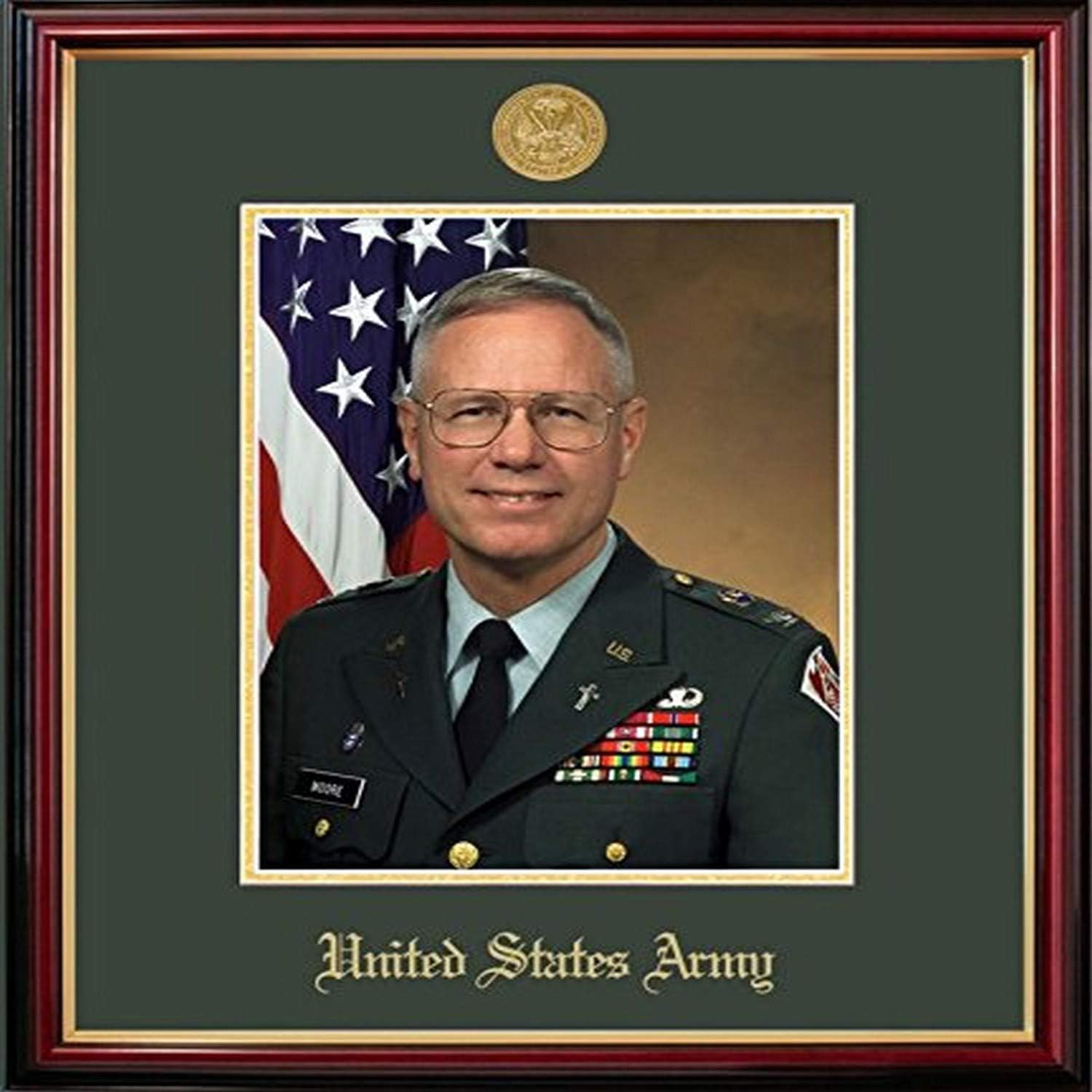 Campus Images ARPPT001 Army Portrait Petite Frame with Gold Medallion, 8" x 10"