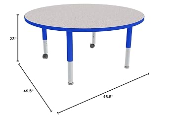 Sprogs Round Adjustable-Height Mobile Preschool Collaborative Table