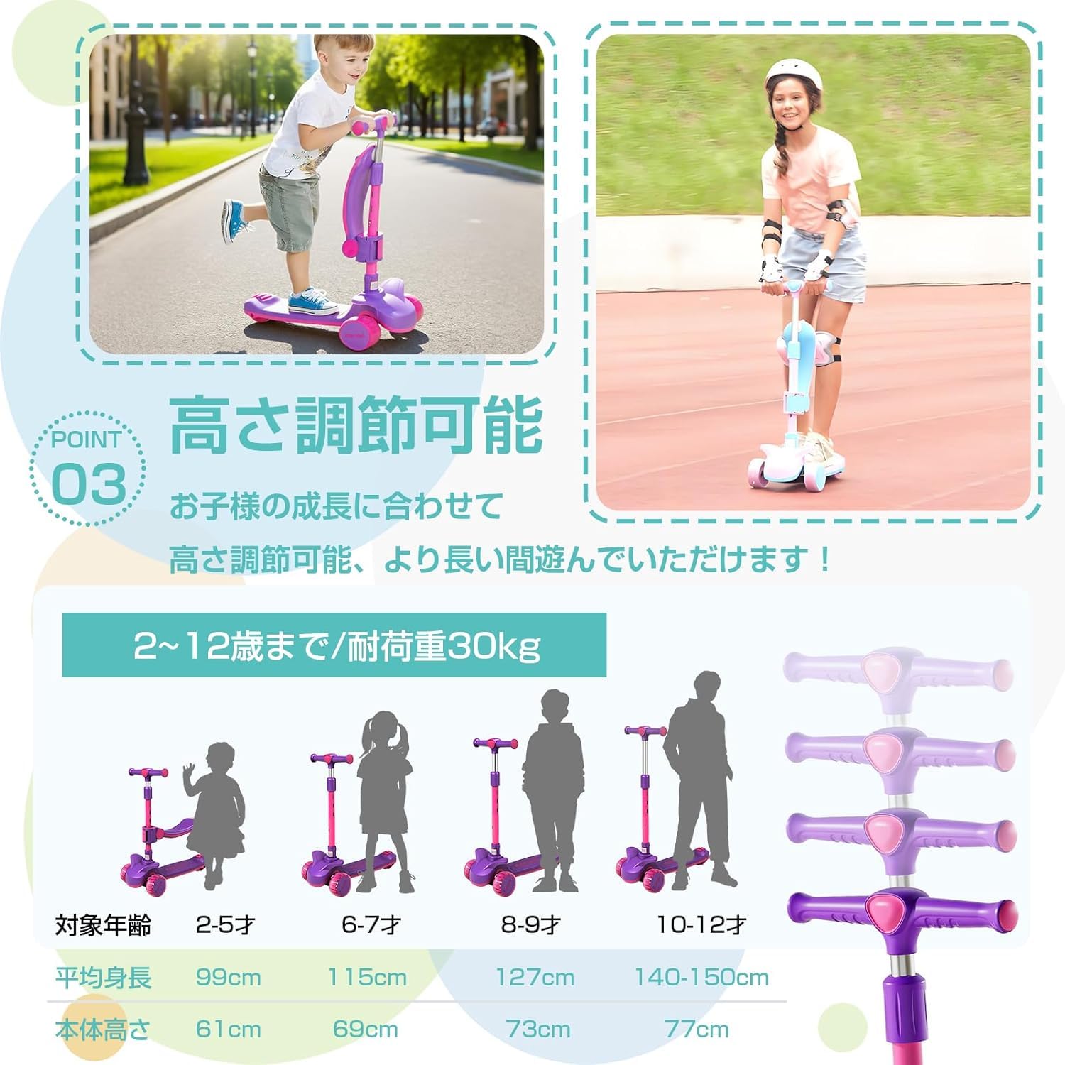 Amazon.co.jp: 「KAYUSO」キックスクーター 子供用 キックボード 2way