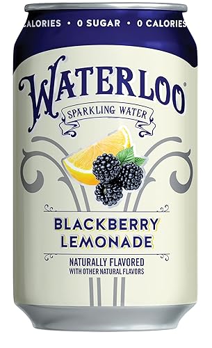 Miniatura 3 de Waterloo Sparkling Water, Blackberry Lemonade - Latas de 12 onzas líquidas con sabor natural, paquete de 12 unidades, cero calorías, cero azúcar o
