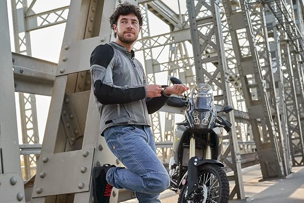 SHIMA DEVON Jeans Moto - Pantaloni Biker Ventilato Elastico Vestibilità Slim con Rinforzi in FiberQL, Protezioni CE per Ginocchia e Fianchi (Uomo, Blu, 30) - 3