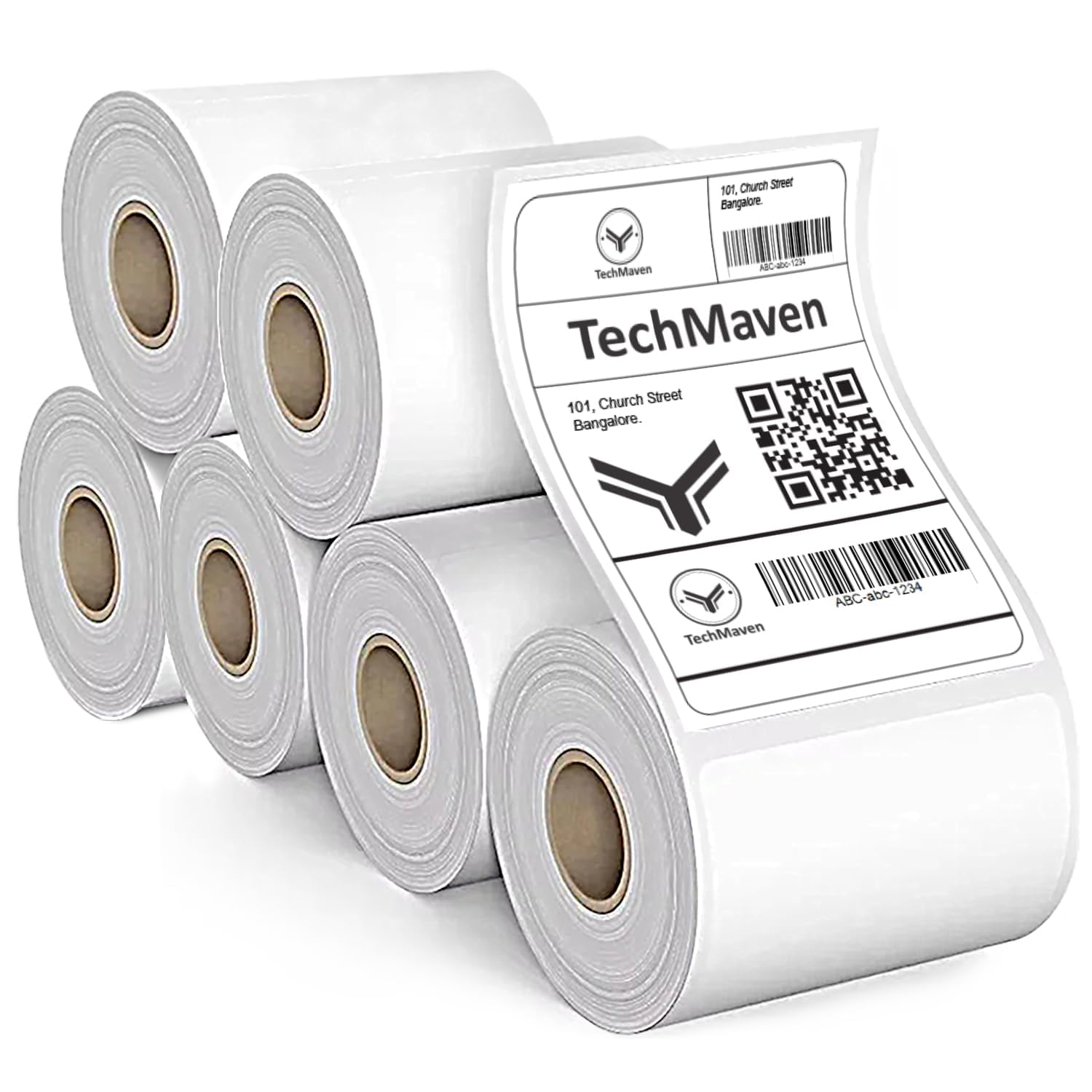 100mm x 150mm Direct Thermal Shipping, 4"x 6" Sticker Rolls, 400 l per Roll, Barcode Compatible for E-Commerce Pack of 6 (2400) (6, one Side)-image-29