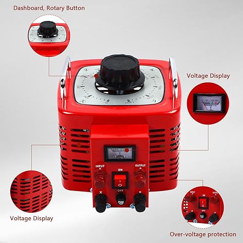 Miniatura 4 de Variac Transformer TBVECHI 110V Transformador Variac Variac Regulador de Voltaje de CA Variable Medido 3000w 30Amp Auto