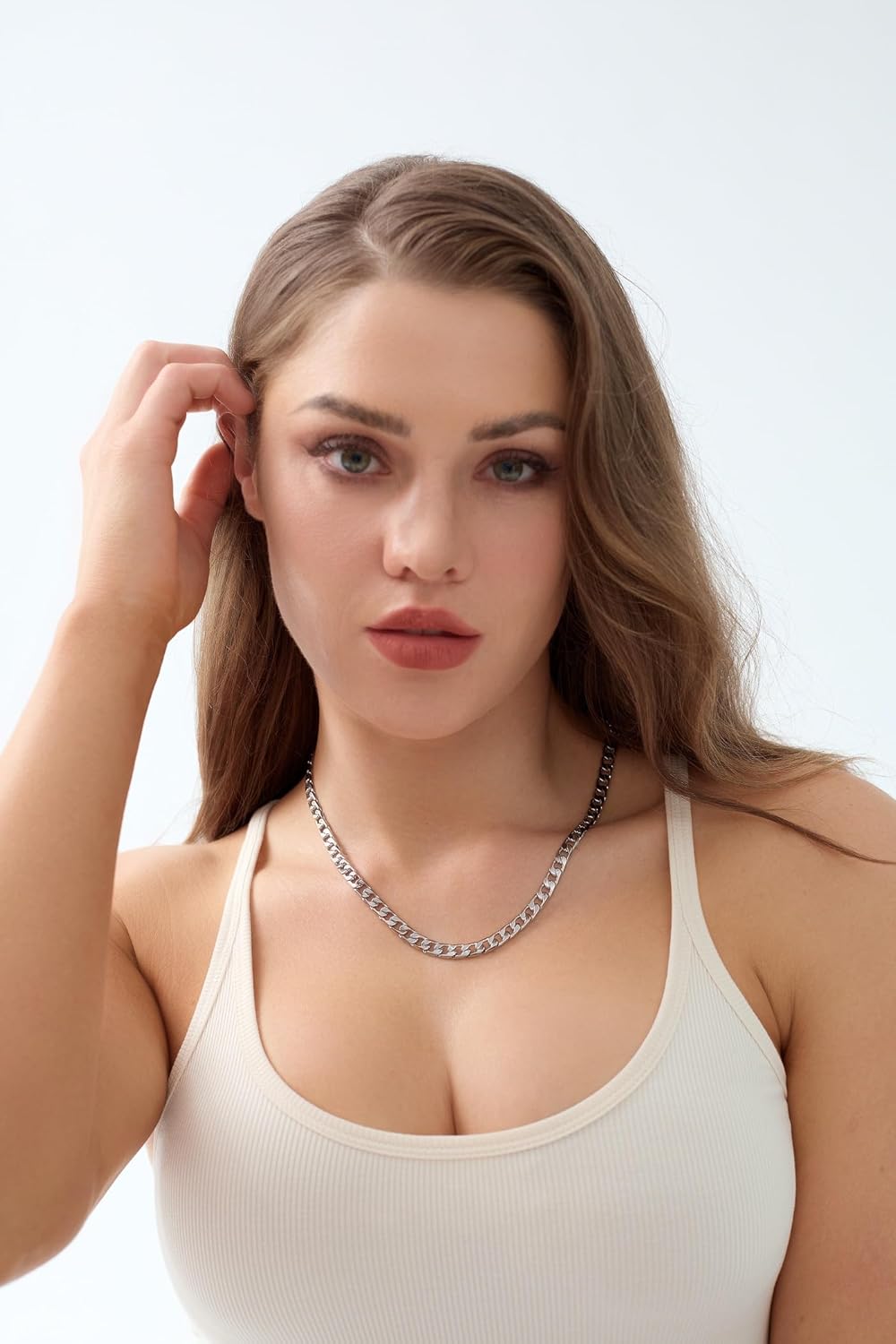 Stainless Steel Cuban Link Chain for Men, Silver/18k Gold Plated Necklace Chain for Men, 5mm/7mm/9mm Mens Chains Necklaces, 18"-30" - Image 6