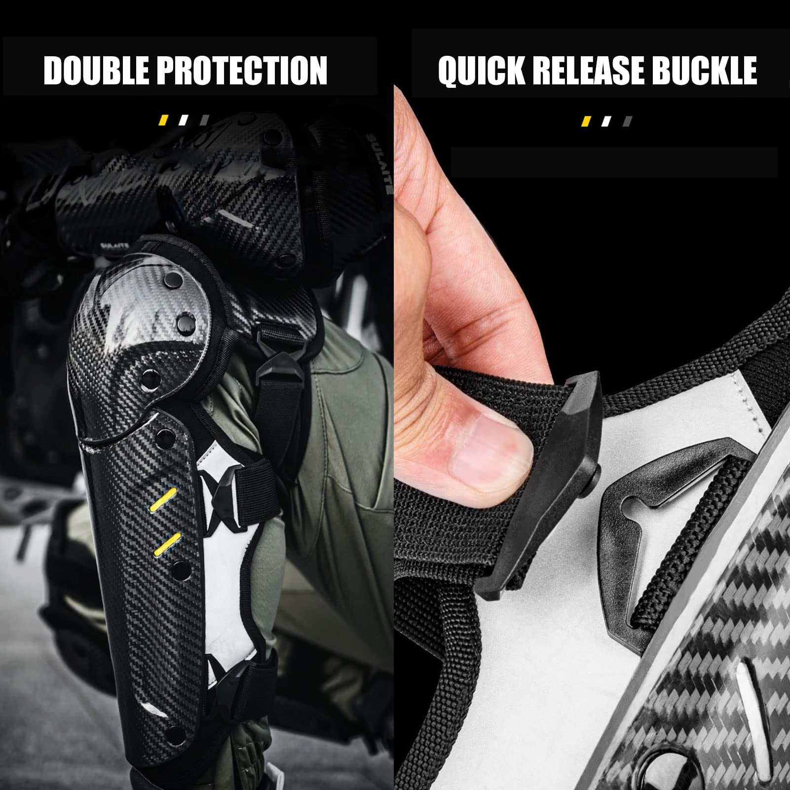 Genouillère Moto Cross Adulte, Protection Moto Coudière Genouillères Coudières Motocross Moto Cyclisme Coude Genou Protecteur Garde Équipement De Protection, Coude et Genouillères 4 Pcs