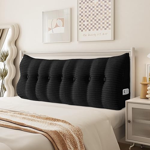 Miniatura 9 de Almohada de cuña para sentarse en la cama, almohada de lectura para adultos, soporte para respaldo, almohada de cabecero, sofá cama, cojín de