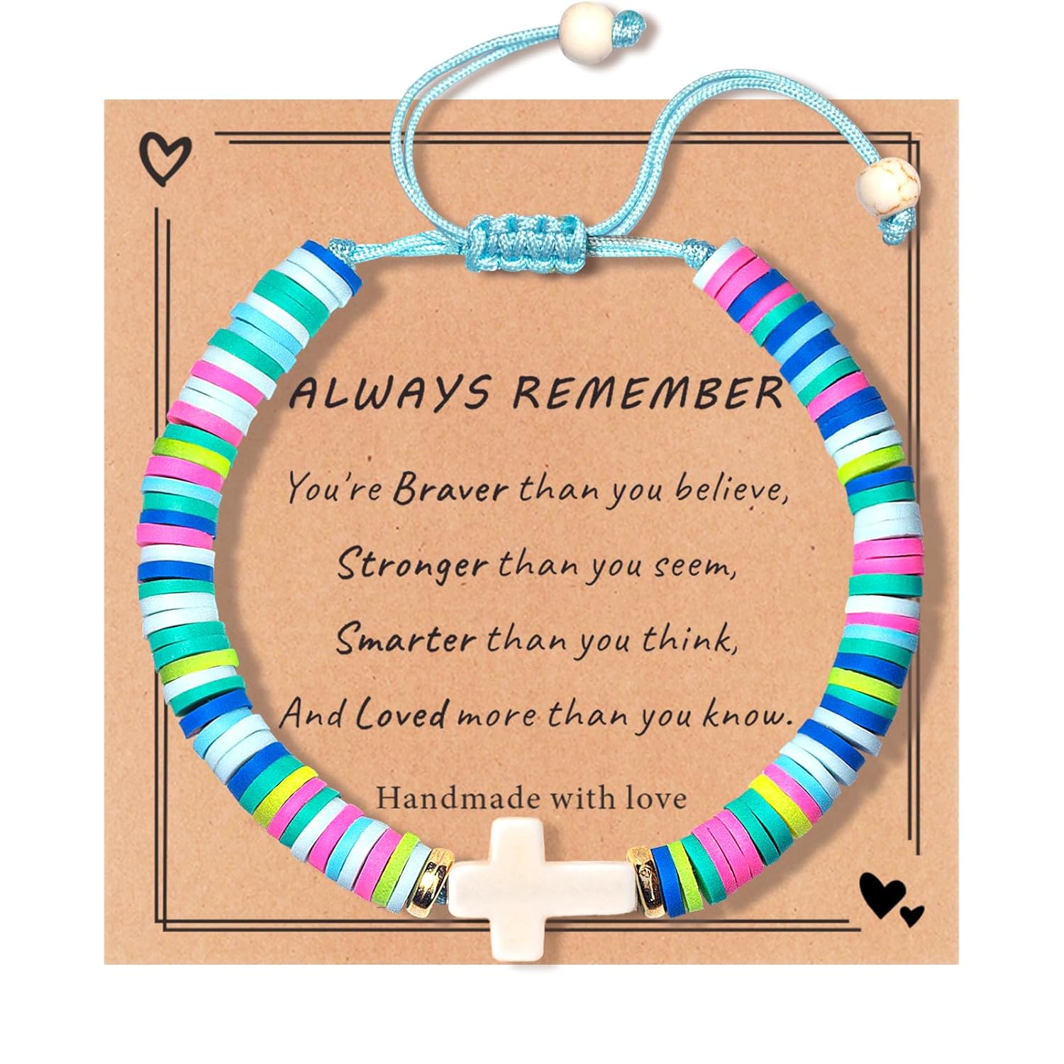 Gifts for Teen Girls Easter Basket Stuffers for Teens, Toddler, Christian Cross Bracelet Easter Gifts for Kids, Teenage Teen Girl Gifts Trendy Stuff Birthday Confirmation Gifts for Girls (Always Remember) Thumbnail